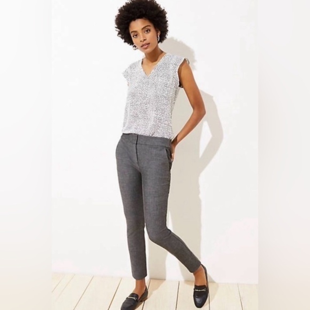 Loft Marisa linen blend ankle pants size 4